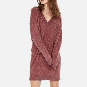 Express oversized chenille knit sweater dress